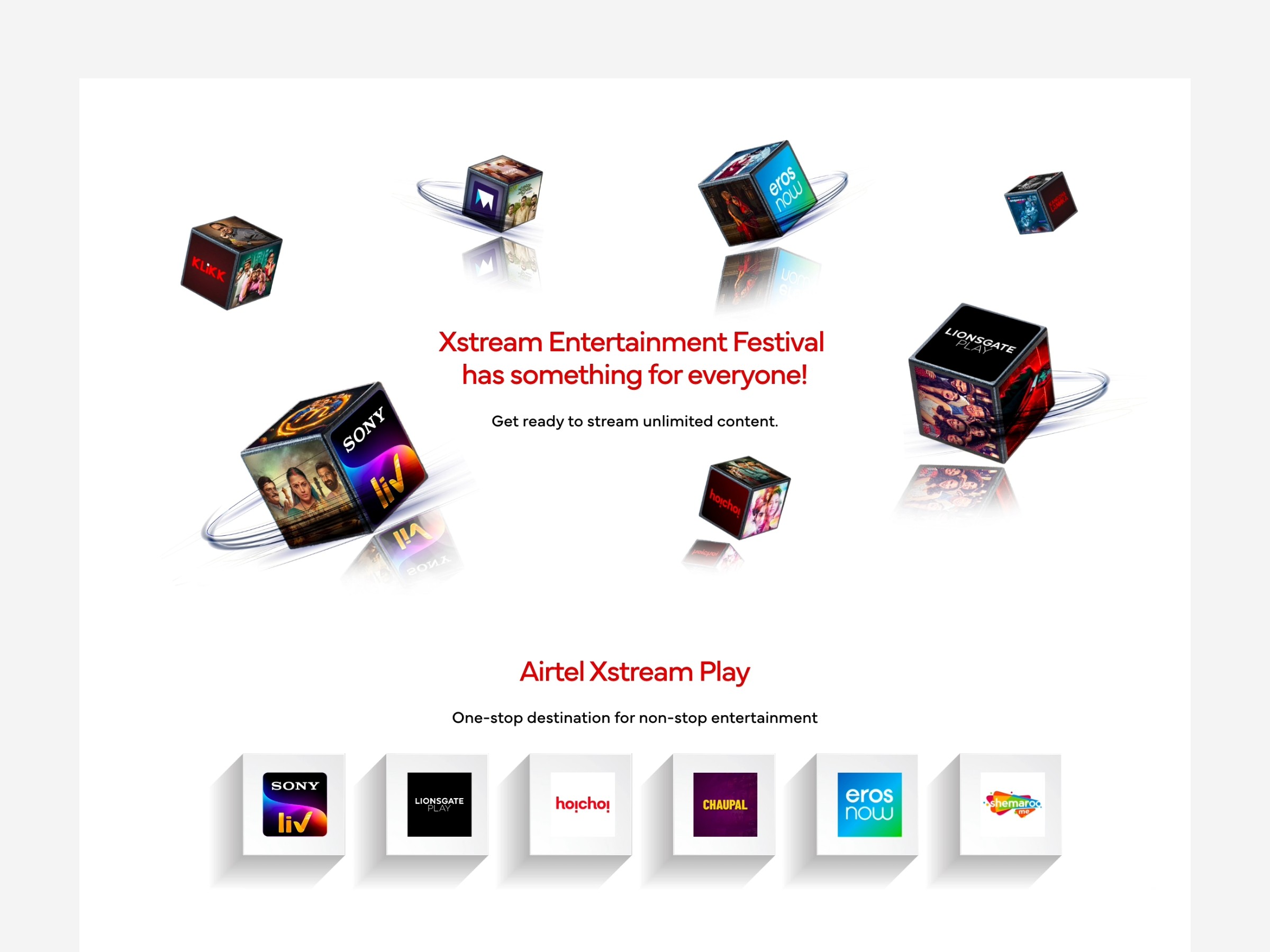 Airtel Xstream Play – Showcasing India's Unified Digital Entertainment on the Web