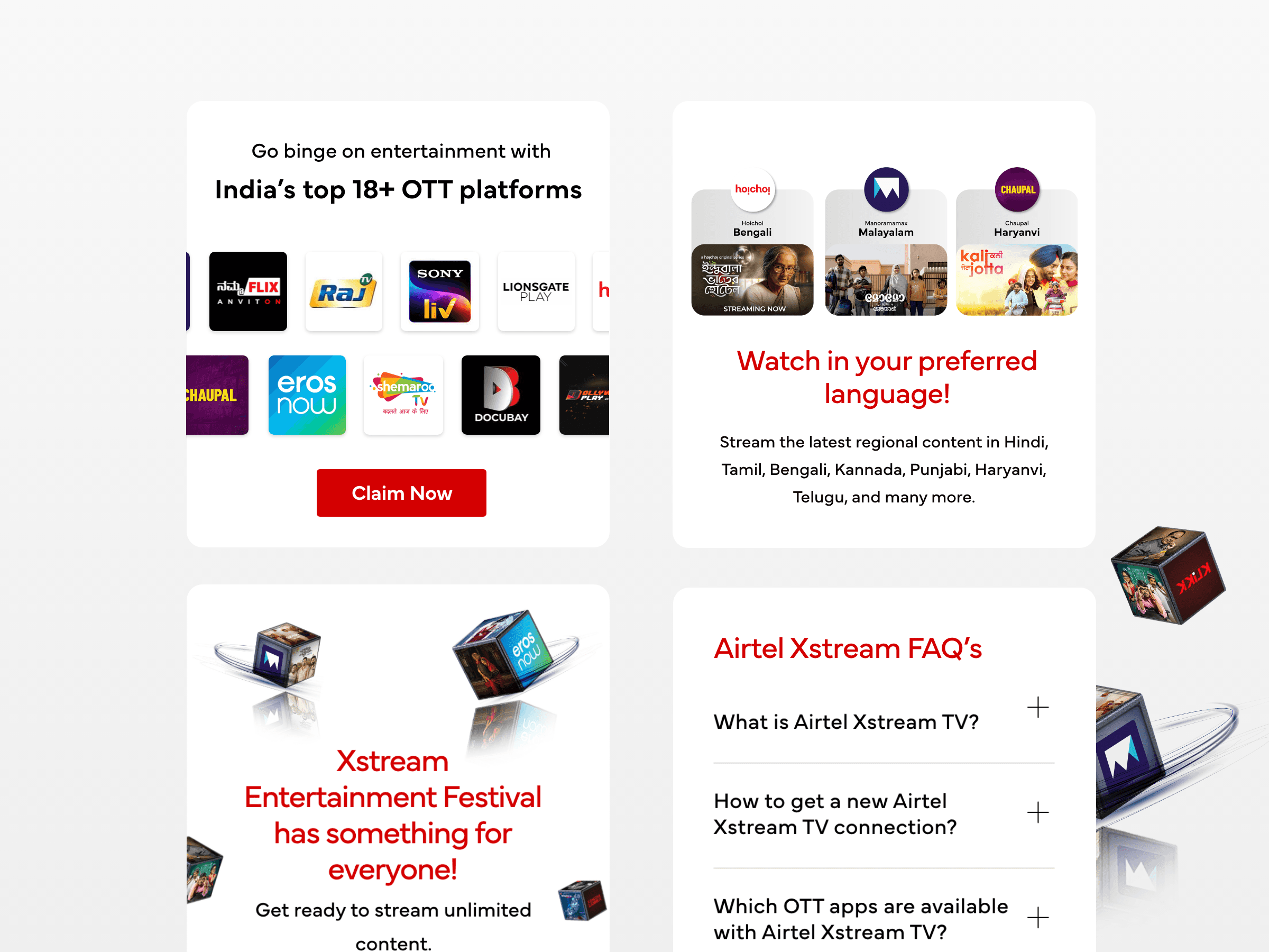 Airtel Xstream Play – Showcasing India's Unified Digital Entertainment on the Web