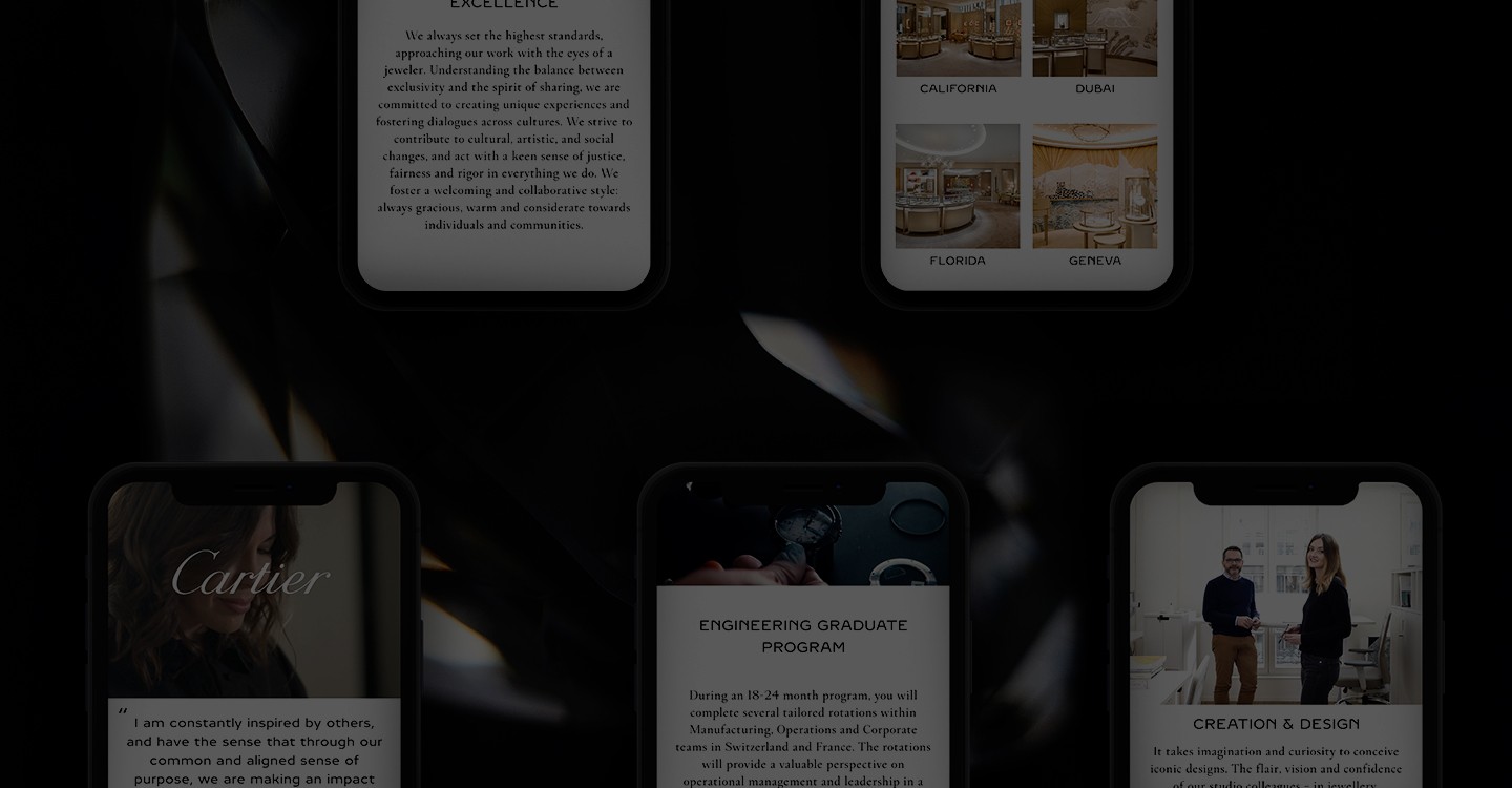 Redesigning Cartier's Career Website – Where Passion Meets Excellence